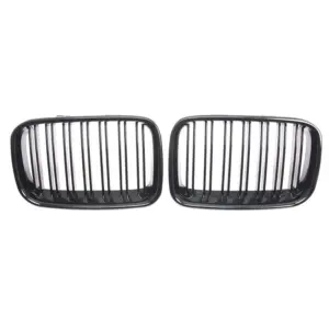Grill Hoogglans Zwart Niergrill dubbele brug BMW 3 Serie E36 pre-facelift (1990-1996) Grille