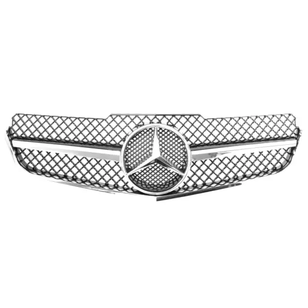 Grill Hoogglans Zwart Chroom Radiatorgrille AMG Mercedes E-Klasse Coupé/Cabrio C207 A207 Pre-Facelift (2009-2013) Grille