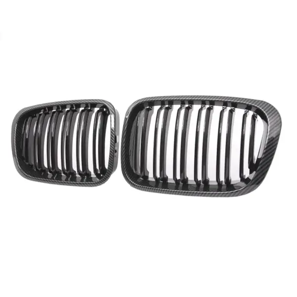Grill Niergrill Carbon Look Dubbele Brug BMW 3 Serie E46 Pre-facelift (1998-2001) Grille
