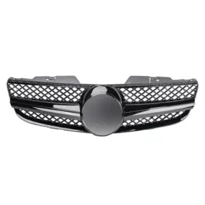 Grill Hoogglans Zwart Radiatorgrille AMG Look Mercedes SL R230 Eerste Facelift (2006-2008) Grille