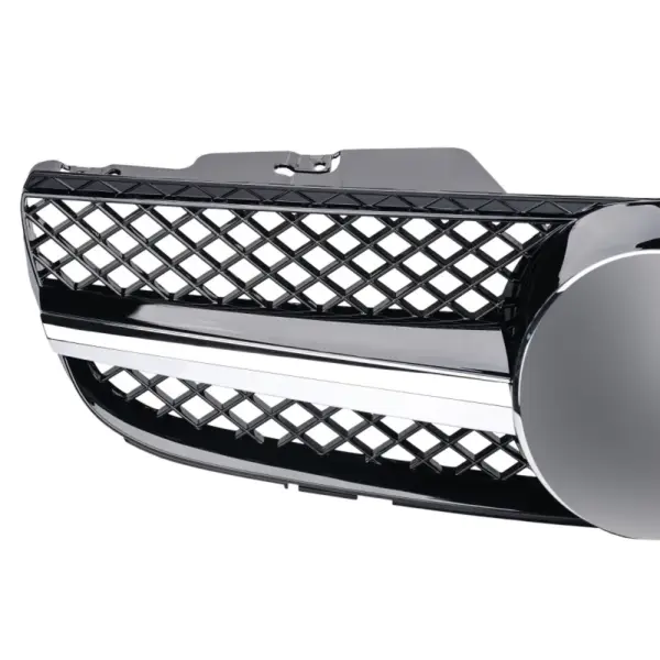 Grill Hoogglans Zwart Chroom Radiatorgrille AMG Look Mercedes SL R230 Eerste Facelift (2006-2008) Grille