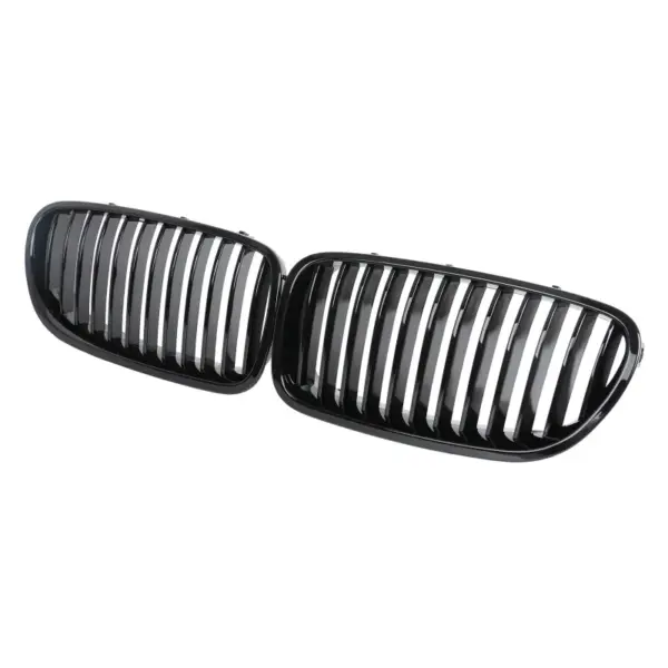 Grill Hoogglans Zwart Niergrill Enkele Bar BMW 5 Serie F10 F11 (2010-2016) Grille