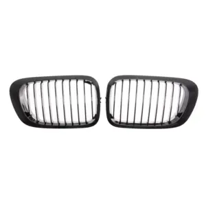 Grill Hoogglans Zwart Niergrill enkele bar BMW 3 Serie Coupé E46 pre-facelift (1999-2002) Grille