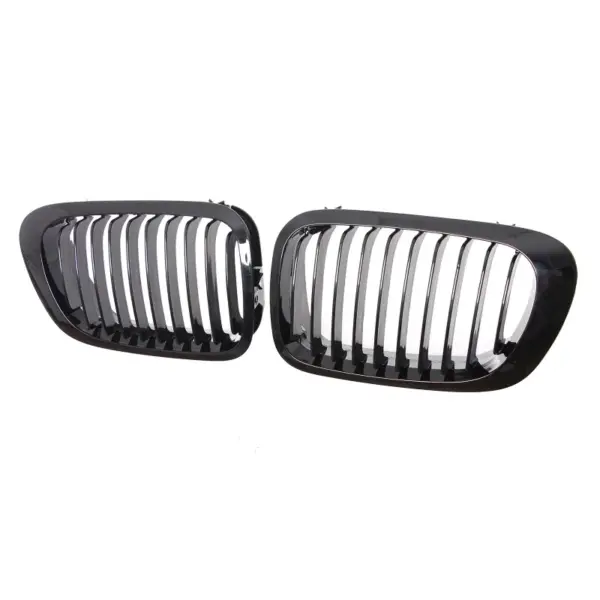 Grill Hoogglans Zwart Niergrill enkele bar BMW 3 Serie Coupé E46 pre-facelift (1999-2002) Grille