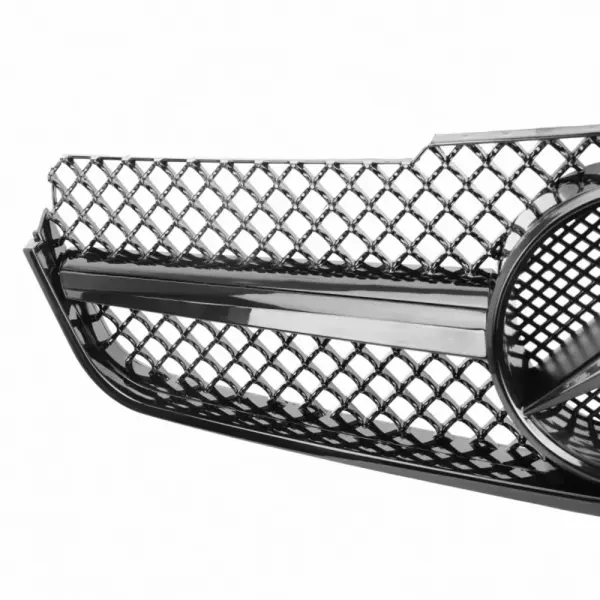 Grill Hoogglans Zwart Radiatorgrille AMG Look Classic Mercedes E-Klasse Coupé/Cabrio C207 A207 Pre-Facelift (2009-2013) Grille