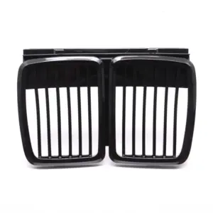 Grill Hoogglans Zwart Niergrill enkele bar BMW 3 Serie E30 Limousine Cabriolet Touring (1982-1994) Grille