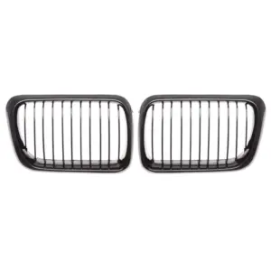 Grille Hoogglans Zwart Niergrill enkele bar BMW 3 Serie E36 Facelift (1996-2000) Grille