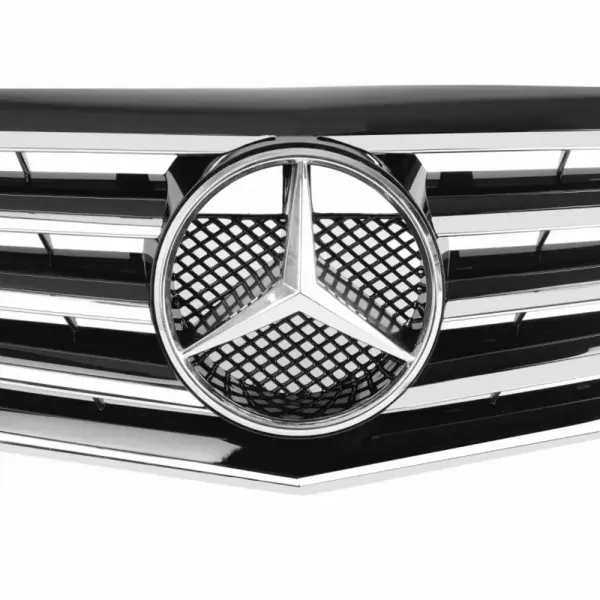 Grill Hoogglans Zwart Chroom Radiatorgrille Mercedes E-Klasse W211 S211 VF211 Facelift (2006-2009) Grille