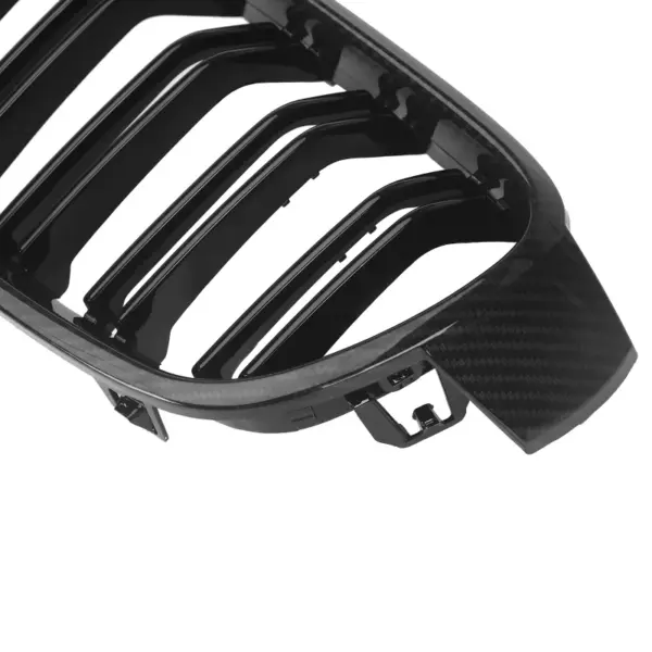 Grill Niergrill Carbon Look Dubbele Brug BMW 3 Serie F30 F31 (2011-2019) Grille