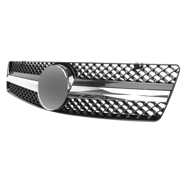 Grill Hoogglans Zwart Radiatorgrille Chroom AMG look Mercedes SL R129 (1989–2001) Grille