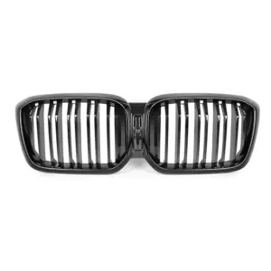 Grill Hoogglans Zwart Niergrill dubbele bar BMW X3 G01 G02 Facelift (2021-) Grille