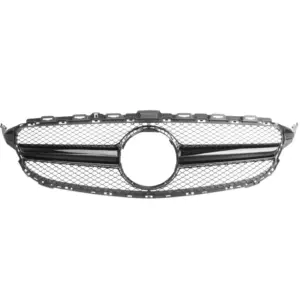 Grill Hoogglans Zwart Radiatorgrille AMG Look Mercedes C-Klasse W205 S205 C205 A205 Pre-Facelift (2014-2018) Grille