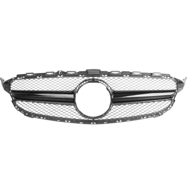 Grill Hoogglans Zwart Radiatorgrille AMG Look Mercedes C-Klasse W205 S205 C205 A205 Pre-Facelift (2014-2018) Grille