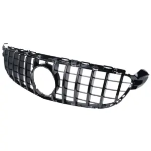 Grill Hoogglans Zwart Radiatorgrille GT Panamericana zonder camera Mercedes C-Klasse W205 C63 AMG Pre-Facelift (2015–2018) Grille