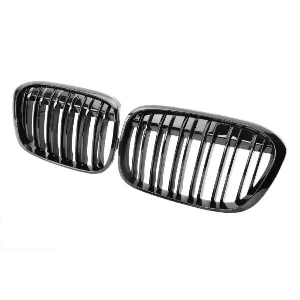 Grill Niergrill glanzend zwart dubbele spijl BMW X1 F48 pre-facelift (2015–2019) Grille