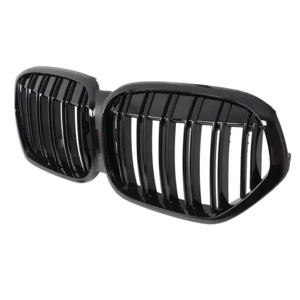 Grill Hoogglans Zwart Niergrille (dubbele bar) BMW X1 F48 Facelift (2019-2022) Grille