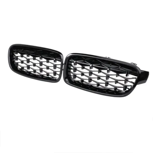 Grill Niergrill Glanzend Zwart Mesh BMW 3 Serie F30 F31 (2011-2019) Grille