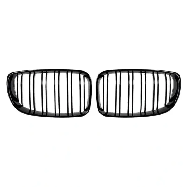 Grill Hoogglans Zwart Niergrill Dubbele Bar BMW 1 Serie E81 Facelift (2007-2011) Grille