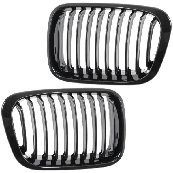 Grill Hoogglans Zwart Niergrill enkele spijl BMW 3 Serie E46 pre-facelift (1998-2001) Grille