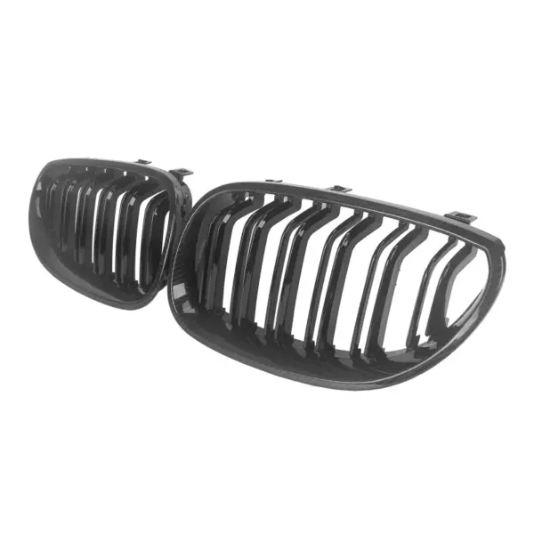 Grill Niergrill Carbon Look Dubbele Spijlen BMW 5 Serie E60 E61 (2003–2010) Grille