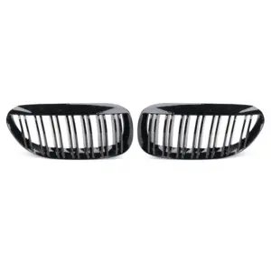 Grill Hoogglans Zwart Niergrill Dubbele Spijlen BMW 6 Serie E63 E64 (2003–2010) Grille