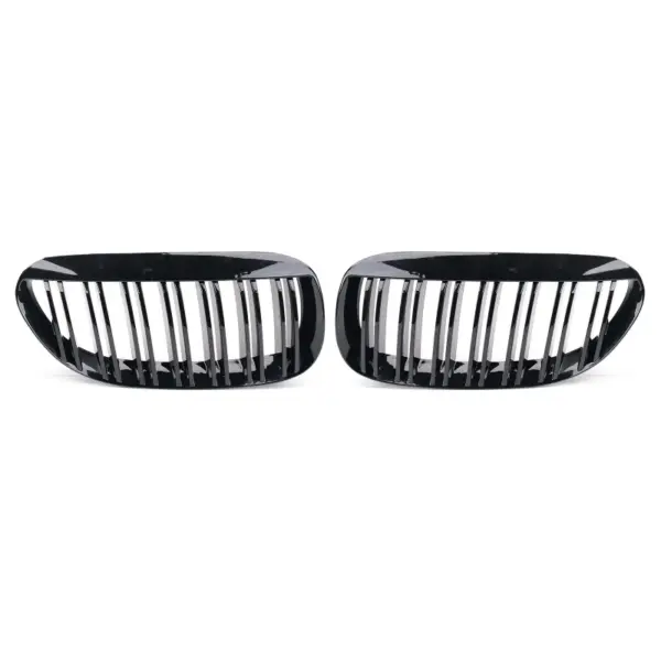 Grill Hoogglans Zwart Niergrill Dubbele Spijlen BMW 6 Serie E63 E64 (2003–2010) Grille