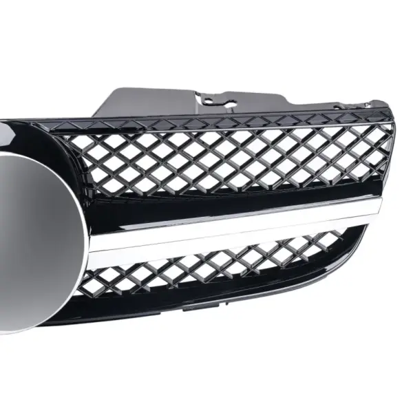 Grill Hoogglans Zwart Chroom Radiatorgrille AMG Look Mercedes SL R230 Eerste Facelift (2006-2008) Grille