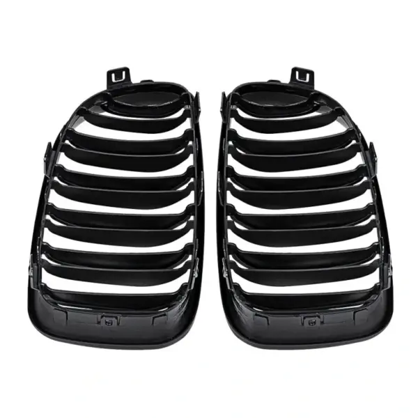 Grill Hoogglans Zwart Niergrill Dubbele Bar BMW 1 Serie E81 Facelift (2007-2011) Grille