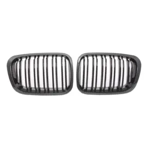 Grill Niergrill Carbon Look Dubbele Brug BMW 3 Serie E46 Pre-facelift (1998-2001) Grille