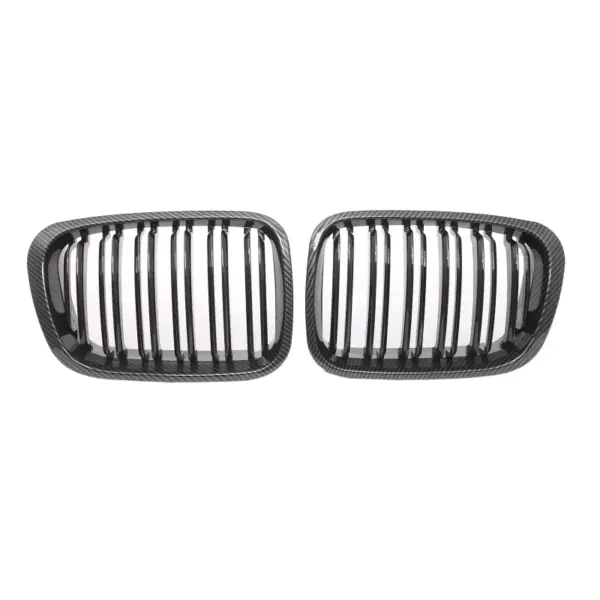 Grill Niergrill Carbon Look Dubbele Brug BMW 3 Serie E46 Pre-facelift (1998-2001) Grille