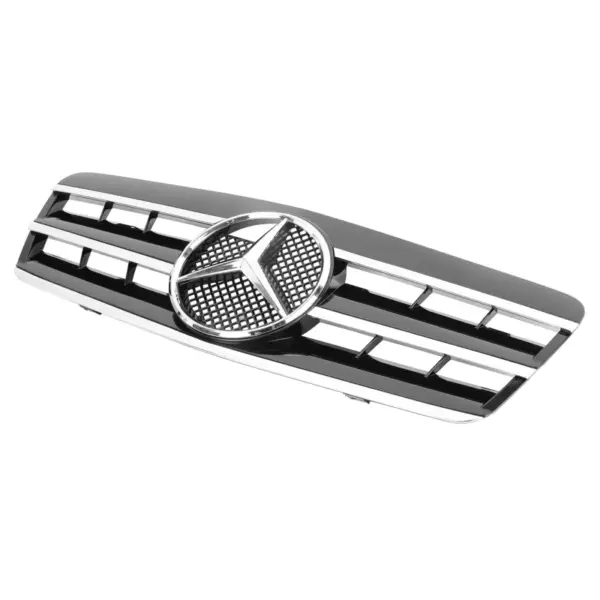 Grill Radiatorgrille Glanzend Zwart Chroom AMG Look Mercedes CLK C208 A208 (1997–2002) Grille