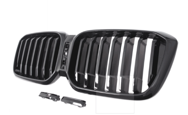 Grill Hoogglans Zwart Niergrill enkele bar BMW X3 G01 G02 Facelift (2021-) Grille