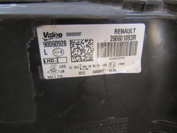 KOPLAMP RENAULT MEGANE 4 IV FULL LED PURE VISION 16-20 LH LINKS 260601093R A1493/5K/16D