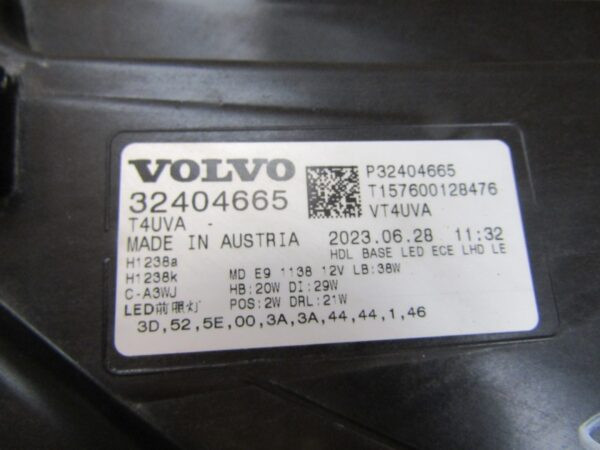 KOPLAMP VOLVO XC40 FACELIFT VOLLEDIGE LED BASIS 22- LH LINKS 32404665 A1422/5K/3E