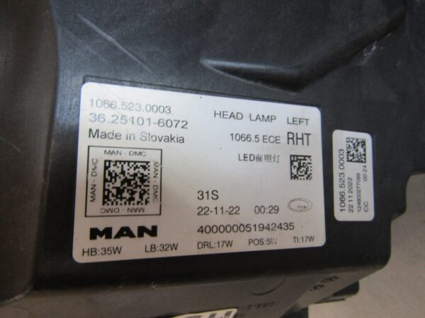 KOPLAMP MAN TGX II 2 LED 20- LH LINKS 10665230003 A1404/4K/12E