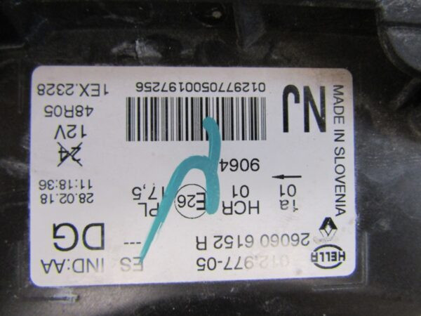 KOPLAMP RENAULT CAPTUR I 1 FACELIFT LED PURE VISION 17-19 LH 260606152R LINKS S1299/C230