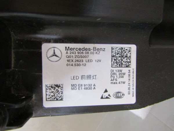 KOPLAMP MERCEDES EQA EQB FULL LED PRESTATIES RH 21-24 A2439060800 RECHTS A1461/4K/2C