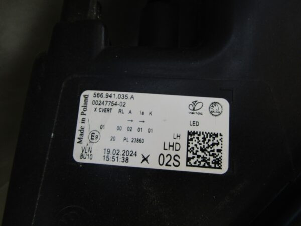 KOPLAMP SKODA KODIAQ 656 I FACELIFT FULL LED 21-24 LH 566941035A S1386/k5/14C
