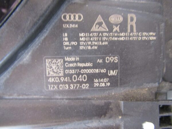 KOPLAMP AUDI A6 C8 FULL LED COMPLEET RH RECHTS 18- 4K0941040 A1441/C226
