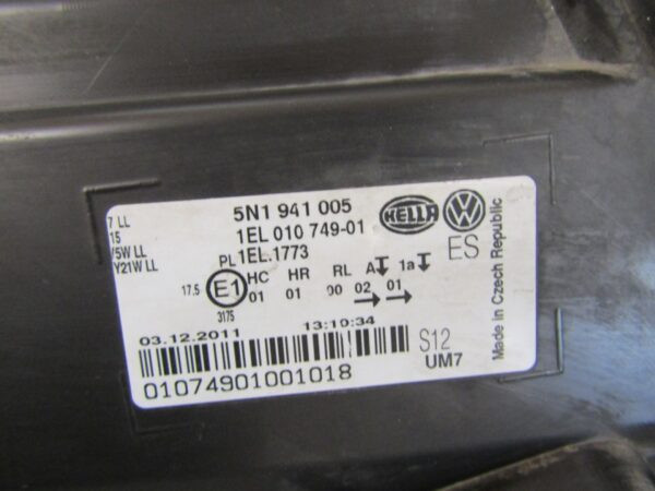 VOORLAMP VOLKSWAGEN TIGUAN I 1 FACELIFT LH LINKS 11-16 5N1941005 A1368/5K/11E