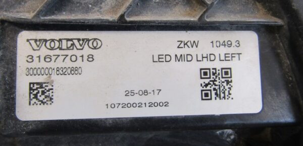 KOPLAMP Volvo V40 2 II FACELIFT MID LED 16-19 LH LINKS 31677018  S1300/D230