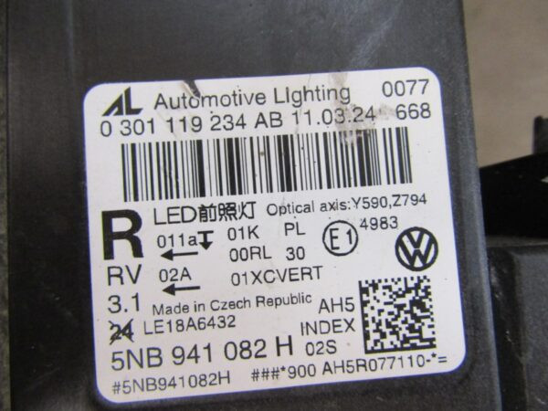 KOPLAMP VOLKSWAGEN VW TIGUAN 2 II FACELIFT 5NB IQ FULL LED 20- RH RECHTS 5NB941082H S1306/F226