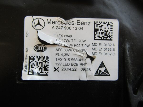 KOPLAMP Mercedes B-Klasse W247 FACELIFT MULTIBEAM 23- LH A2479061304 LINKS Q1156/B235