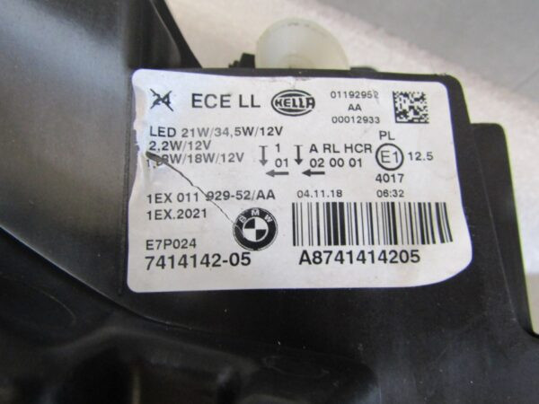 Koplamp BMW 1 SERIE F20 F21 FACELIFT LCI FULL LED 15-19 RH RECHTS 7414142 Q1208/K5 6C