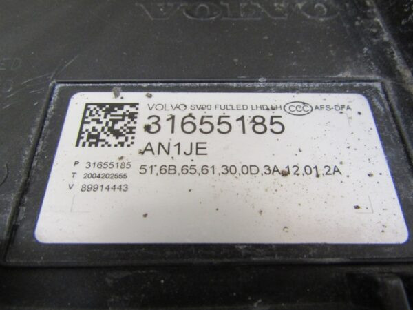 Koplamp Volvo V90 S90 FULL LED ACTIVE GROOTLICHT 16- LH LINKS 31655185 Q1203/K5 3A