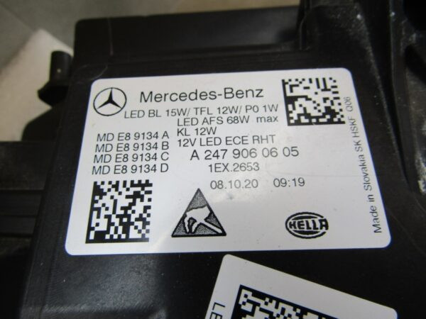 KOPLAMP Mercedes B-Klasse W247 MULTIBEAM 18-22 RH A2479060605 RECHTS Q1228/F216