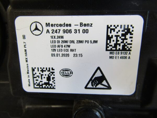 Koplamp Mercedes GLB W247 FULL LED HIGH PERFORMANCE 19-LH A2479063100 LINKS Q1274/K4 4A