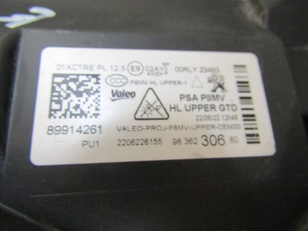 KOPLAMP Peugeot 3008 II 5008 II FACELIFT FULL LED LH LINKS 20-24 9836230680 Q1187/K5 14G