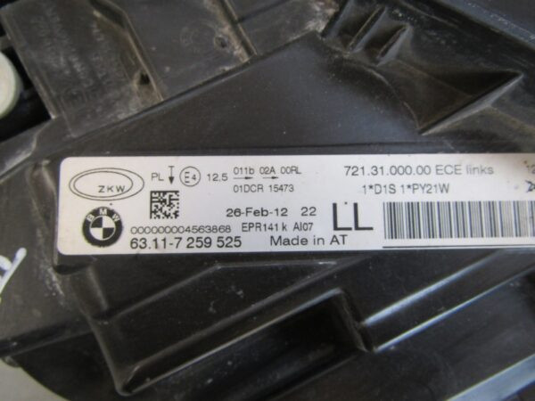 KOPLAMP BMW 3 SERIE F30 F31 XENON 11-15 LH LINKS 6311 7259525 Q1263/B182