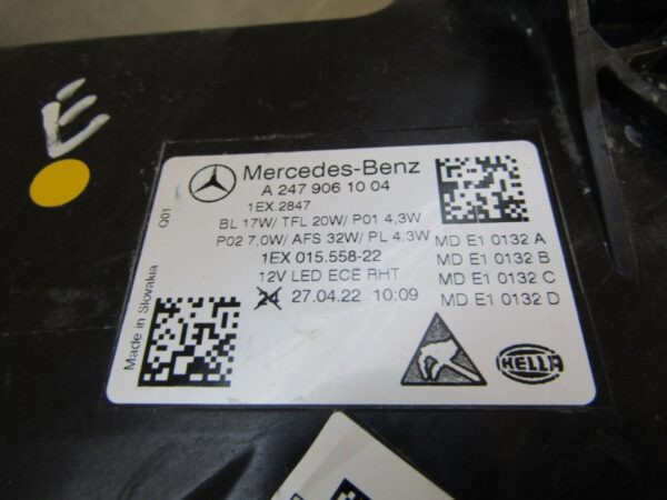 KOPLAMP Mercedes B-Klasse W247 FACELIFT LED PERFORMANCE 22- RH A2479061004 RECHTS Q1269/F183